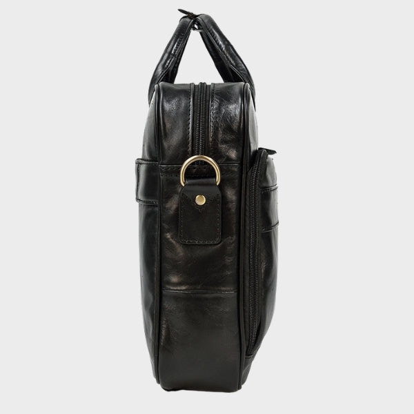 Pasta Executiva de Couro Robusta Para Notebook de 16 Polegadas Modelo Belmont Preto