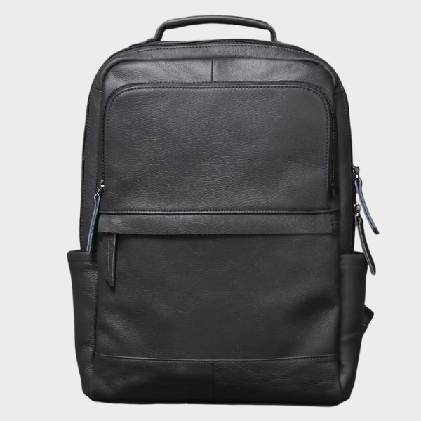 Mochila de Couro Com Alça Arqueada para Notebook Até 15 Polegadas Belmont