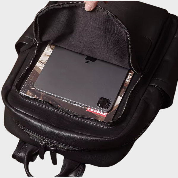 Mochila de Couro Casual Para Notebook 16 Polegadas Orion