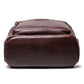 Mochila de Couro Casual Para Notebook Até 15 Polegadas Café