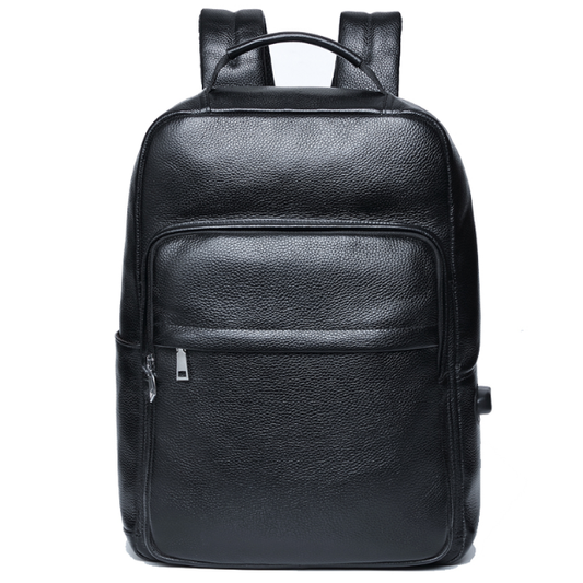 Mochila Hot Sale 15.6" Men Laptop Backpack Genuine Leather Waterproof Backpack Fashion Travel Bags School Bag Leather Bookbag Daypack