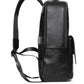 Mochila Executive  em Couro Liso  Com Fecho de Aba para Notebook 15" - Preto