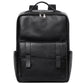 Mochila Executive  em Couro Liso  Com Fecho de Aba para Notebook 15" - Preto